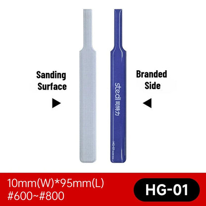 Stedi 2.0 Upgraded Glass File – Washable & Durable Model Polishing Tool for Nub Mark Removal, Grinding & Sanding for Hobby Modelers
