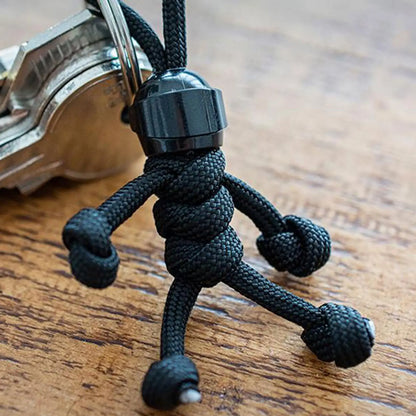 Handmade Building Block Biker Helmet Keychain – Braided Paracord Bag Pendant for Backpack & Doll Hanging