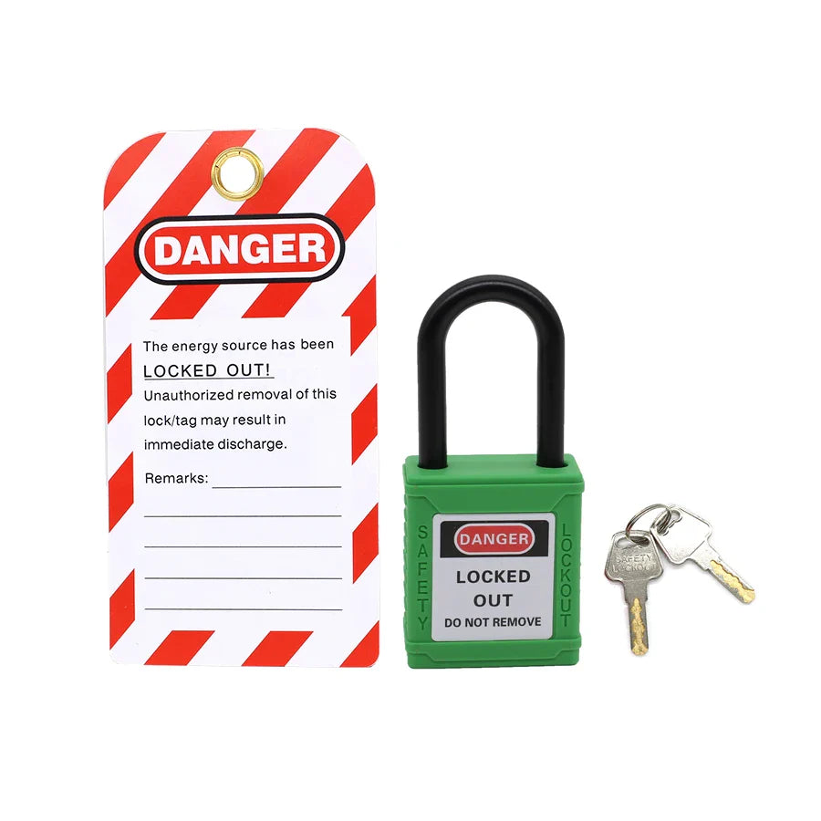 Industrial Safety Padlock – 38mm Nylon Shackle LOTO Lockout for Personal Power & Engineering Use