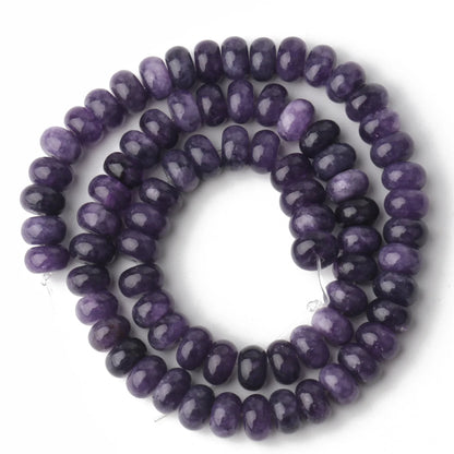 Natural Stone Rondelle Beads - 5x8mm Tourmaline, Citrine & Quartz Loose Beads for DIY Bracelets