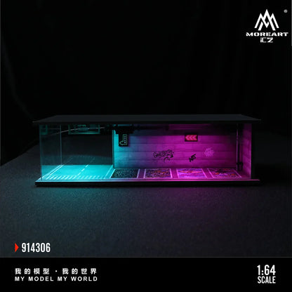 More Art 1:64 Scale Parking Lot Diorama – Light Version for Display, Collection & Gift