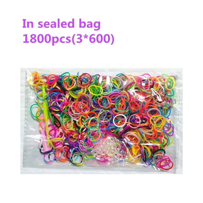 Creative Rainbow Loom Bands Set – Colorful DIY Rubber Bracelet Making Kit for Girls’ Crafts & Birthday Gifts