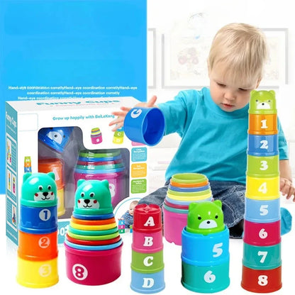 Kids Brain Response Fold Cup Game - Hand Speed Competition & Early Learning Puzzle Toy