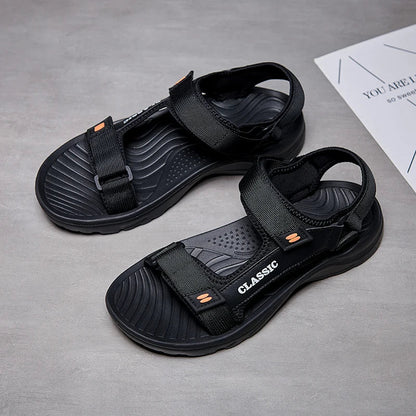 Men’s Outdoor Water Sandals – Arch Support Yoga Sole Gladiator Style Open Toe Beach Slippers, Anti-Slip Durable Summer Footwear