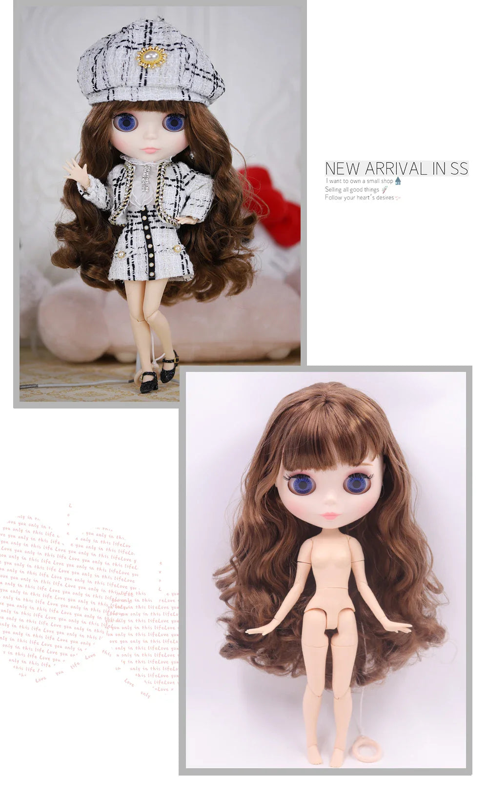 ICY DBS Blythe Doll 1/6 BJD Jointed Body — 30cm White Skin Anime Doll with Shiny & Matte Face, Special Price Gift Toy