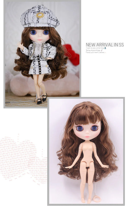 ICY DBS Blythe Doll 1/6 BJD Jointed Body — 30cm White Skin Anime Doll with Shiny & Matte Face, Special Price Gift Toy