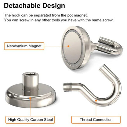 40PCS Strong Magnetic Hooks - Versatile Storage Solution for Home, Kitchen, Bar, Bathroom, and Keys