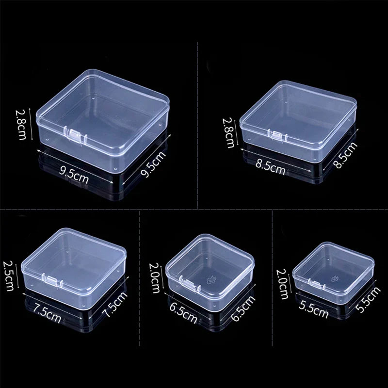 Mini Rectangular Plastic Storage Box – Translucent, Dustproof Jewelry & Small Item Container