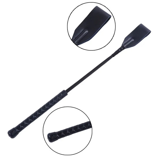 Portable Equestrian Training Horse Whip — Riding Crop with PU Leather Handle for Racing & Performance