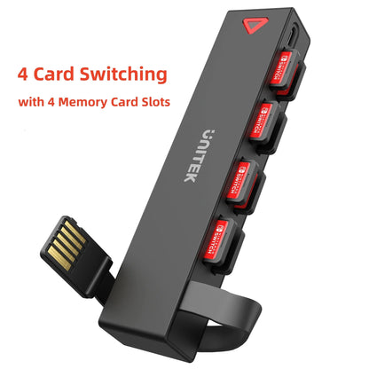 Unitek D1100A Game Card Reader for Nintendo Switch OLED — One-Button Multi-Game Switcher Adapter Accessory