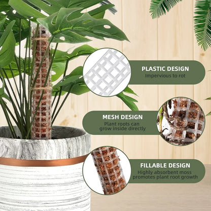 Plants Climbing Stick - Sphagnum Plant Support Trellis Frame - Water Moss Column Pole for Potted Flower Vines Climbing
