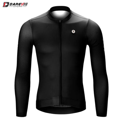 DAREVIE Long Sleeve Cycling Jersey — Pro Aero Slim Fit with 3D Bubble Mesh for Men & Women