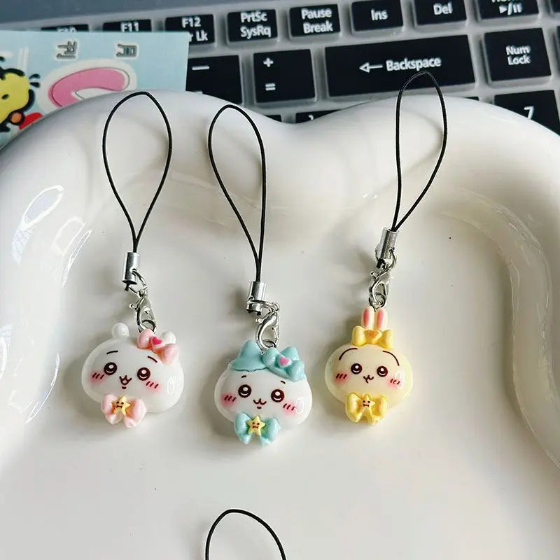 New Kawaii Chiikawa Hachiware USAGI Pendant – Cute Anime Cartoon Keychain & Bag Charm, Gift for Students and Friends