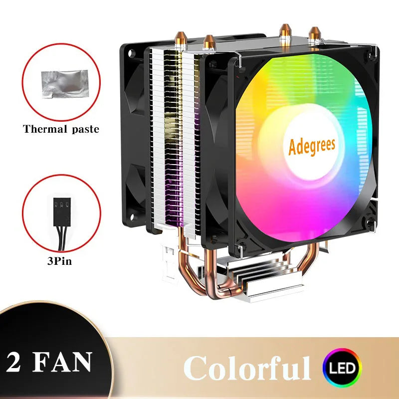 CPU Air Cooler X79/X99 — 3-Pin/4-Pin PWM Fan for Intel LGA 1366/1151/1155/1200/1700/2011 & AMD AM3/AM4/AM5