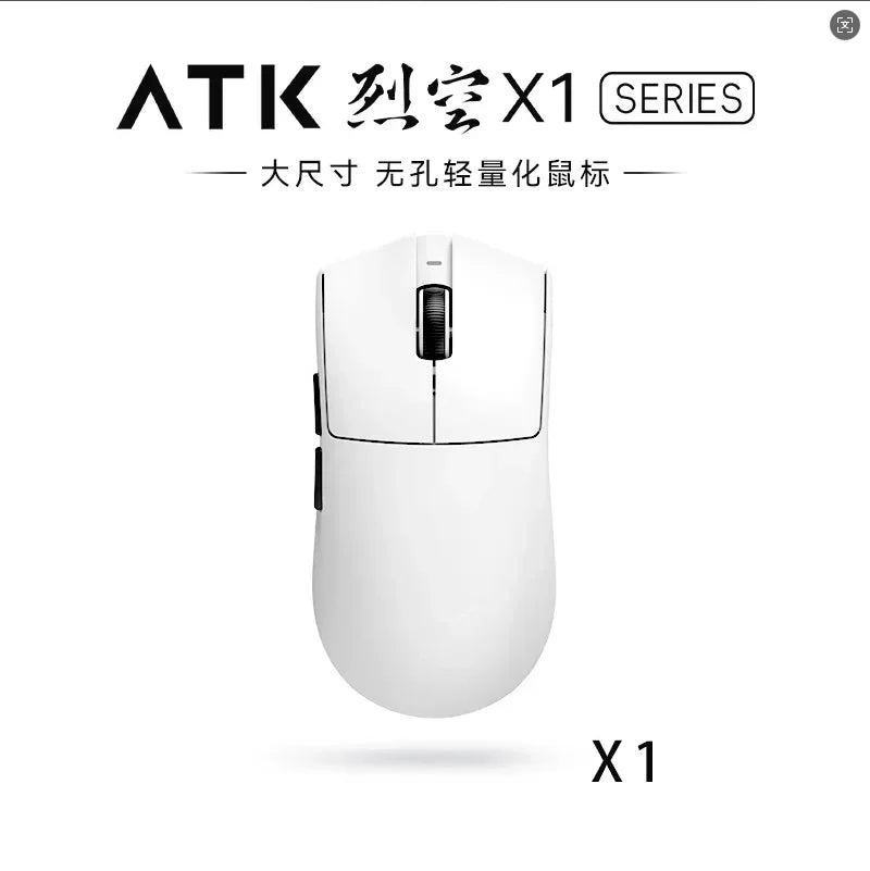NEW ATK X1 Ultimate Wireless Gaming Mouse — PAW3950 Ultra, 8K Polling Rate, 2.4G, 0.3ms, 500mAh, 750IPS, 42,000 DPI for PC & Laptop