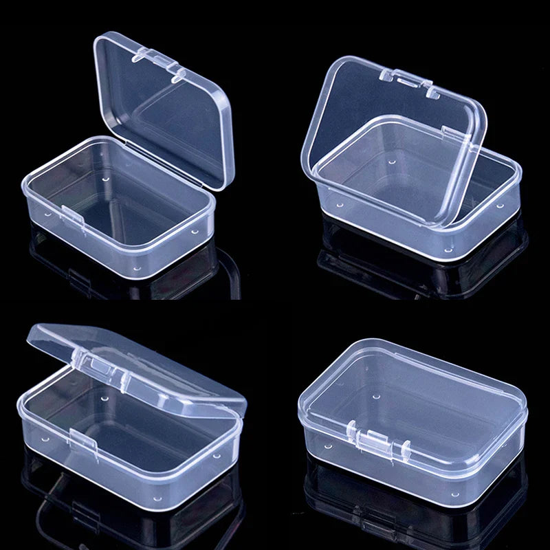Mini Rectangular Plastic Storage Box – Translucent, Dustproof Jewelry & Small Item Container