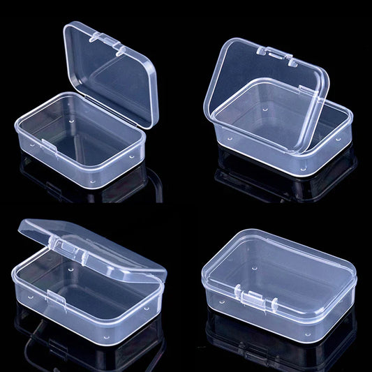 Mini Rectangular Plastic Storage Box – Translucent, Dustproof Jewelry & Small Item Container