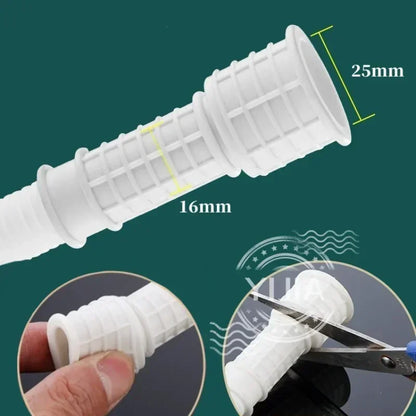 1–4M White Drain Hose Pipe — Extension Tube for Air Conditioner, Washing Machine & Kitchen Faucet