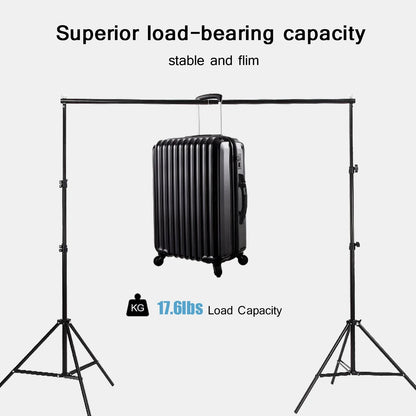 Photography Studio Backdrop Stand — Photo & Video Background Support System Kit