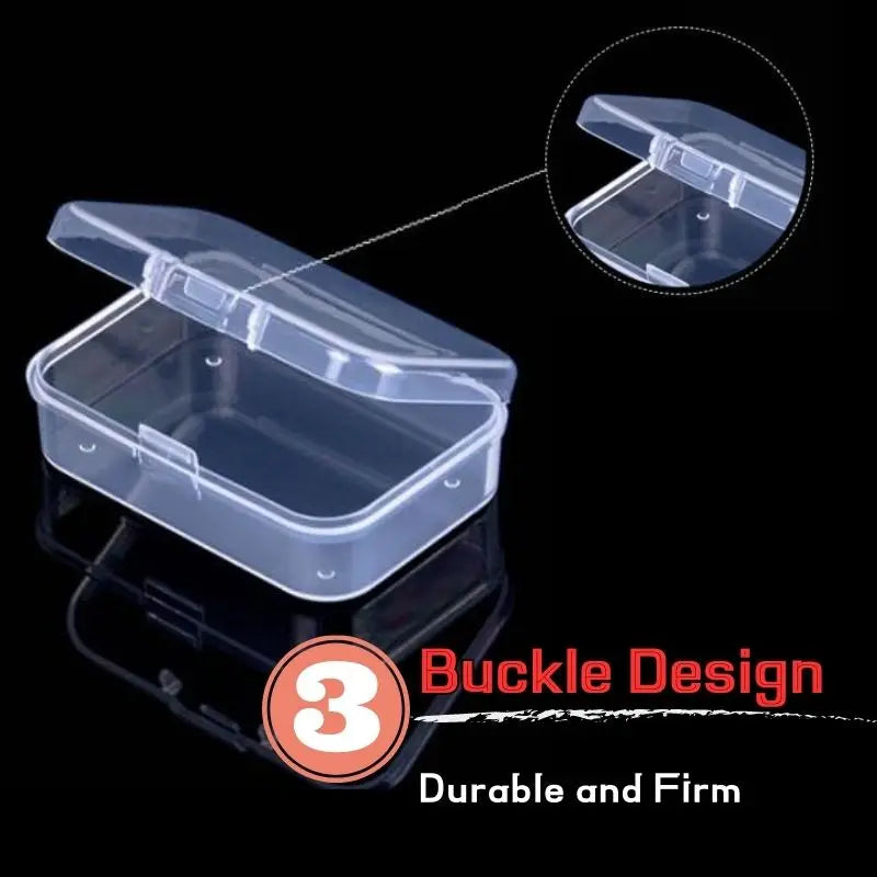 Mini Rectangular Plastic Storage Box – Translucent, Dustproof Jewelry & Small Item Container