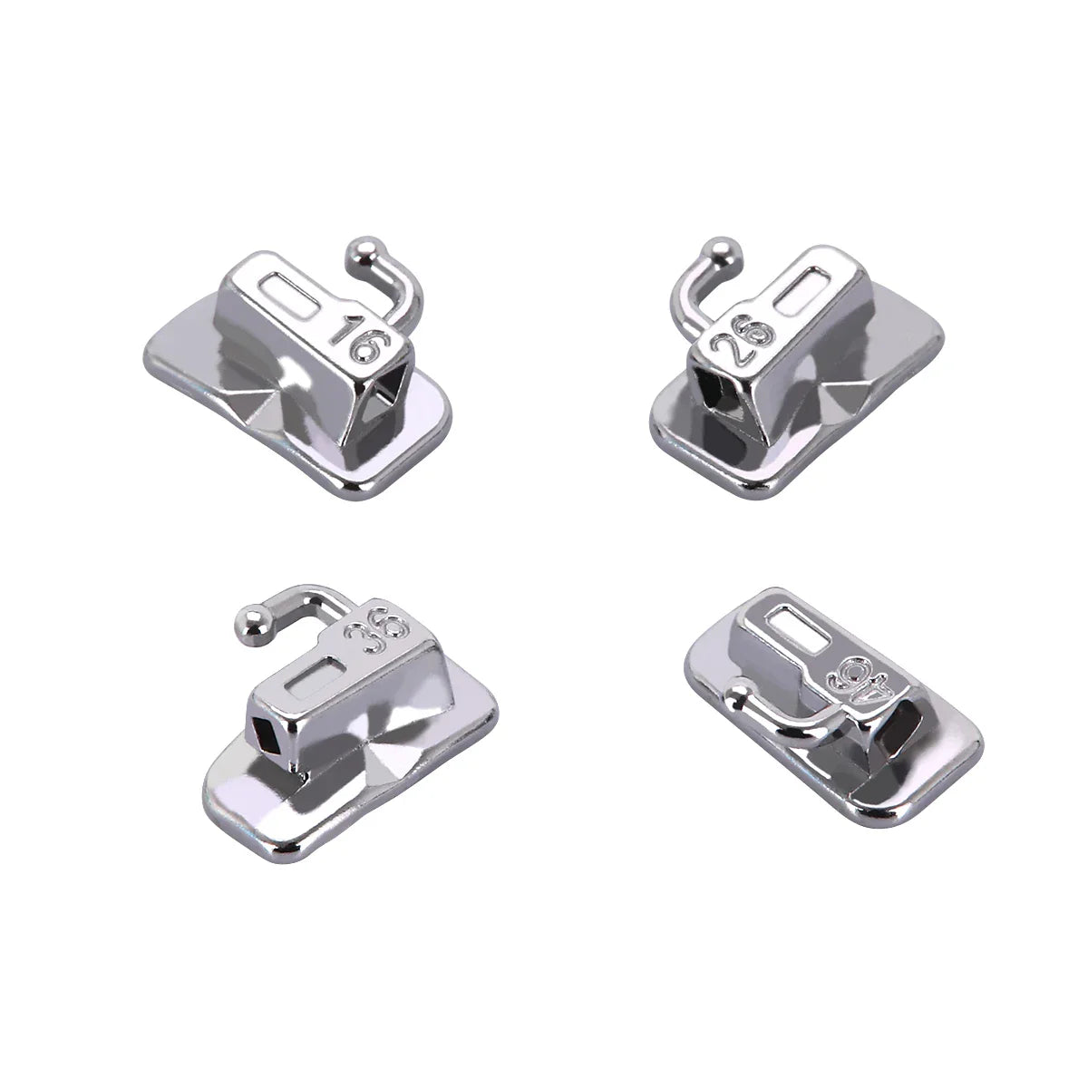 AZDENT 5 Boxes Dental Brackets – Passive Self-Ligating Orthodontic Braces with MIM Monoblock & Buccal Tubes, MBT/Roth 0.022, 345 Hooks