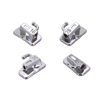 AZDENT 5 Boxes Dental Brackets – Passive Self-Ligating Orthodontic Braces with MIM Monoblock & Buccal Tubes, MBT/Roth 0.022, 345 Hooks