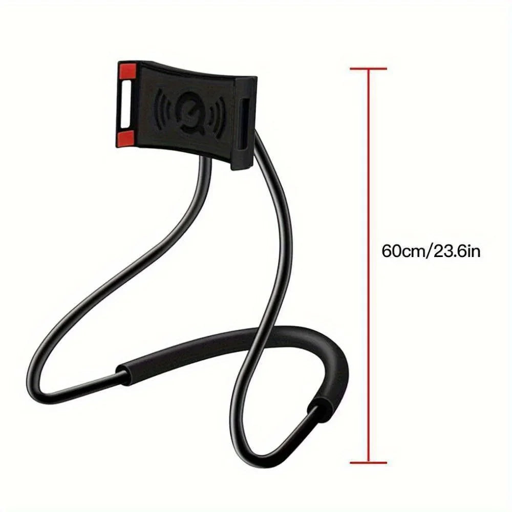 Flexible Mobile Phone Holder – 360° Neck Hanging Stand for Bed, Fits iPhone, Xiaomi, Samsung, Lazy Necklace Bracket