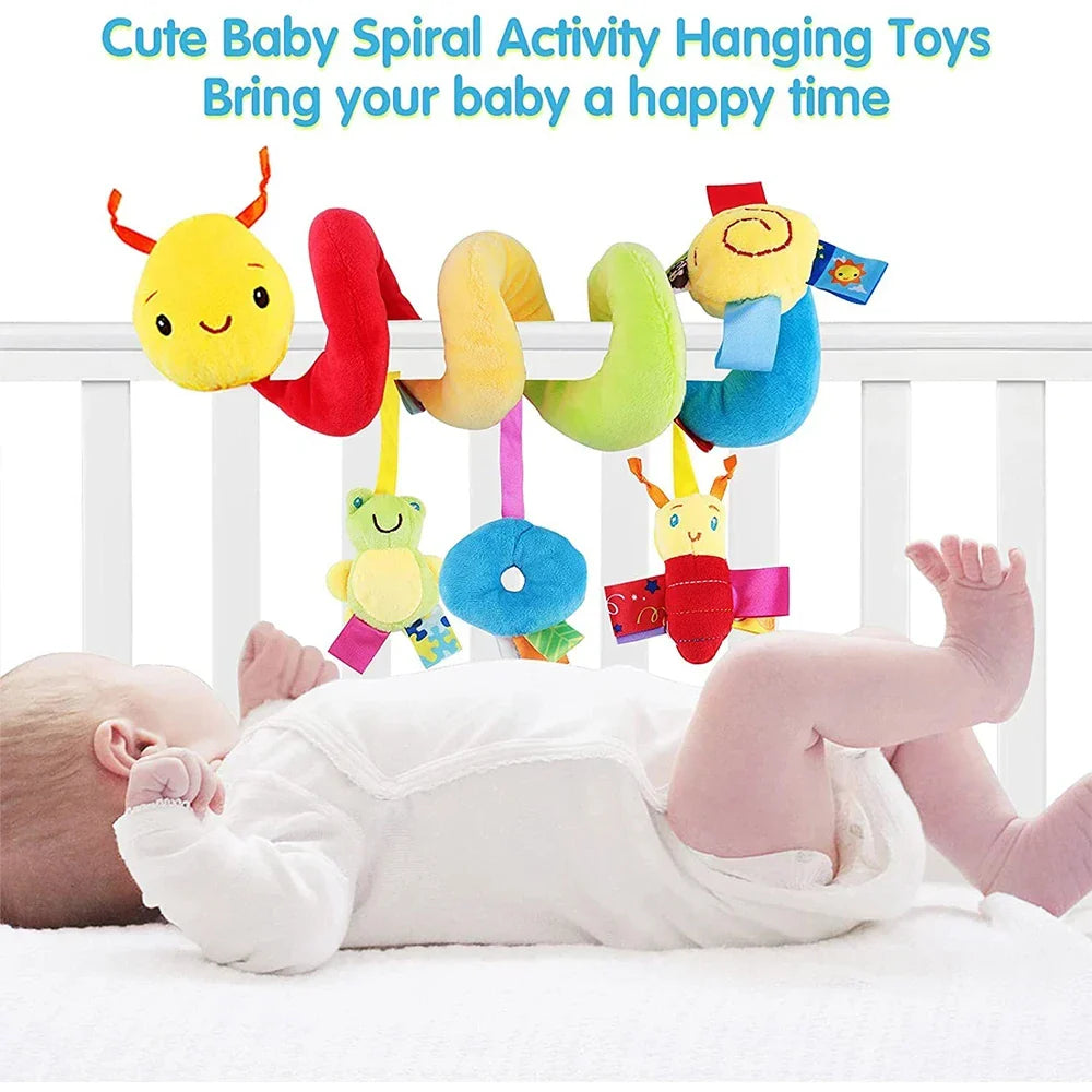 Musical Spiral Activity Toy – Cute Hanging Rattles for Baby Crib, Stroller & Car Seat, Boys & Girls