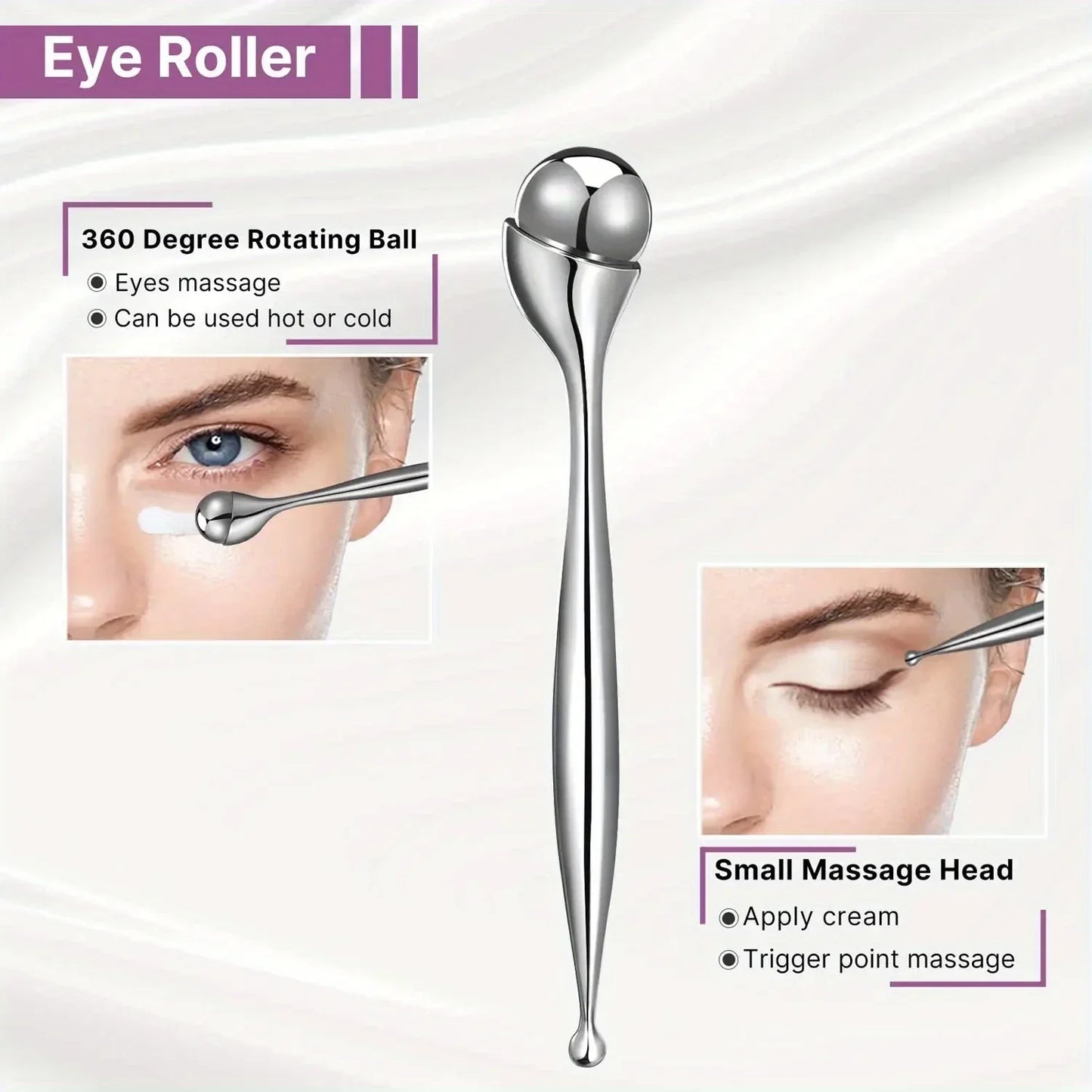 Newest Stainless Steel Full Body Ice Roller – Face & Eye Massager for Firming, Lifting, and Tightening Skin