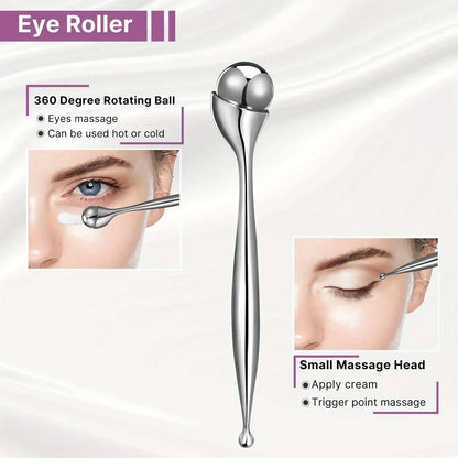 Newest Stainless Steel Full Body Ice Roller – Face & Eye Massager for Firming, Lifting, and Tightening Skin