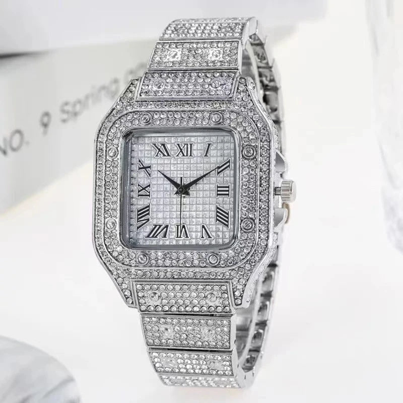Luxury Silver Stainless Steel Quartz Watch for Men – Dainty Business Casual Wristwatch