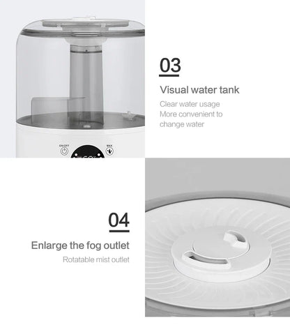 KINSCOTER 3L Air Humidifier – Large Capacity Aroma Diffuser with Remote Control & Timer for Home and Plants