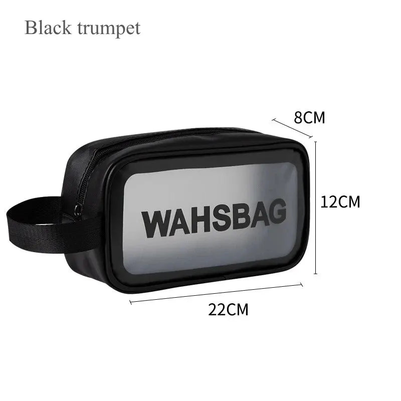 Waterproof PVC Travel Toiletry Bag – Transparent Zipper Makeup Organizer Case for Women