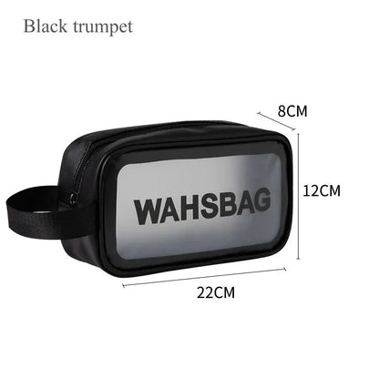 Waterproof PVC Travel Toiletry Bag – Transparent Zipper Makeup Organizer Case for Women