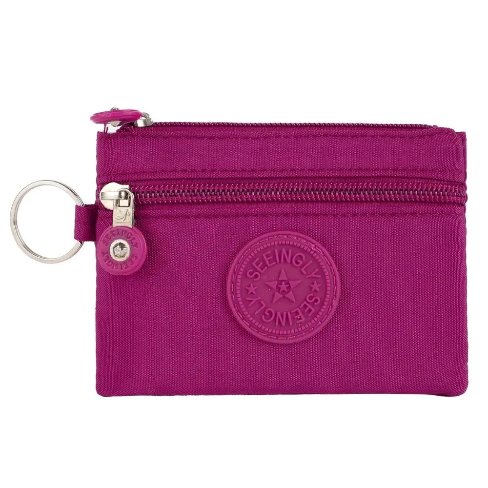 2023 Durable Canvas Money Coin Purse with Key Ring – Waterproof, Wear-Resistant Wallet & Credit Card Holder for Men & Women