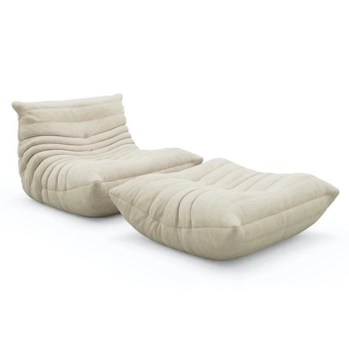 Caterpillar Single Sofa Chair – Cozy Tatami Lounge Chair for Living Room, Bedroom, Balcony, Reading, and Leisure