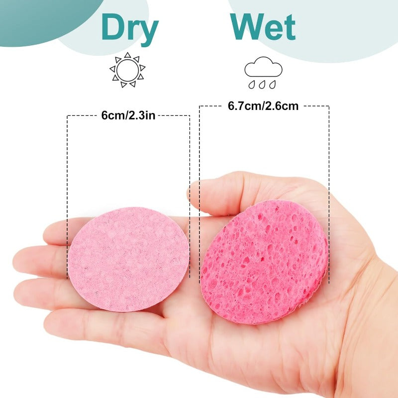 50-1000PCS Compressed Facial Cleansing Sponges – Absorbent, Latex-Free Exfoliating Makeup Pads