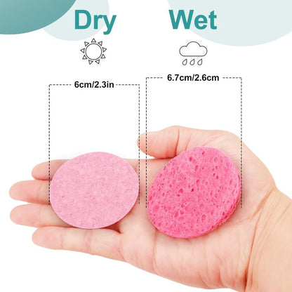 50-1000PCS Compressed Facial Cleansing Sponges – Absorbent, Latex-Free Exfoliating Makeup Pads