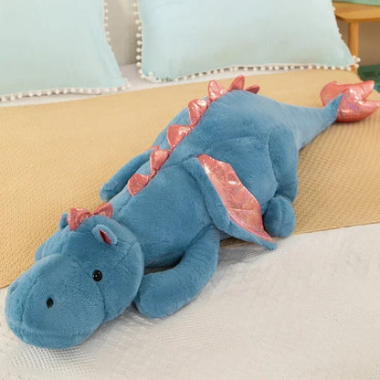 150cm Small Flying Dragon Plush Doll – Soft Stuffed Dinosaur Pillow Cushion, Christmas Gift for Kids & Girls