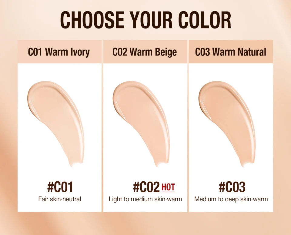 O.TWO.O Liquid Foundation Cream – 30ml High Coverage Makeup Base, SPF30 Waterproof Concealer Foundation for Face