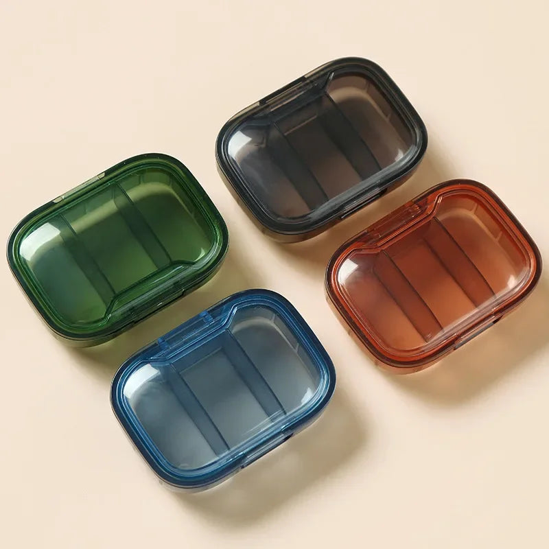 Mini Medicine Pill Box – Portable Drug Storage, Pills Dispenser & Organizer, Tablet Container Case