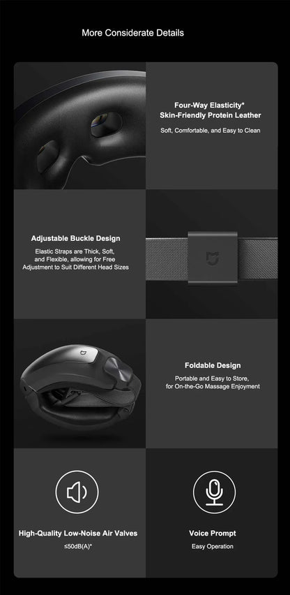 Xiaomi Mijia Smart Eye Massager – Hot Compress & Zone Massage Glasses with Mi Home App