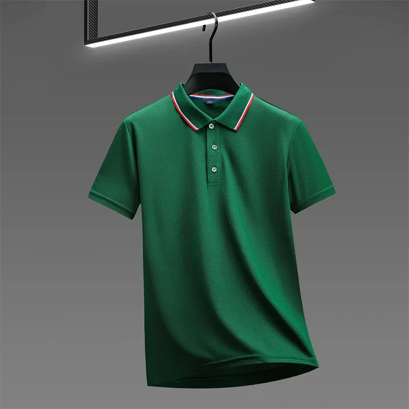 Men's Casual Polo Shirt - 2026 Solid Color Short Sleeve Summer Fashion Top