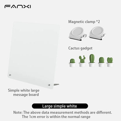 Magnetic Bulletin Board with Stand, Tabletop Metal Display Board with Magnetic Clamp for Notes, Photos & Magnet Organization