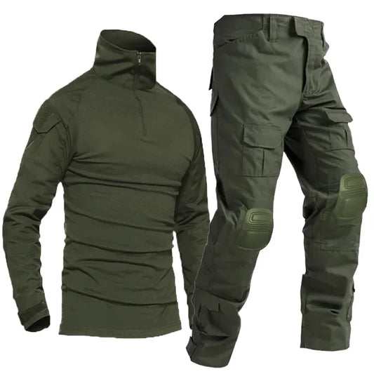 Tactical Combat Uniform for Paintball and Softair - Camouflage Shirts, Cargo Pants, Knee Pads & Hunting Suits