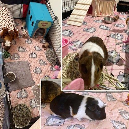 Guinea Pig Cage Mat – Washable Waterproof Absorbent Pee Pad & Non-Slip Bedding for Small Pets and Hamsters