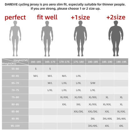 DAREVIE Long Sleeve Cycling Jersey — Pro Aero Slim Fit with 3D Bubble Mesh for Men & Women