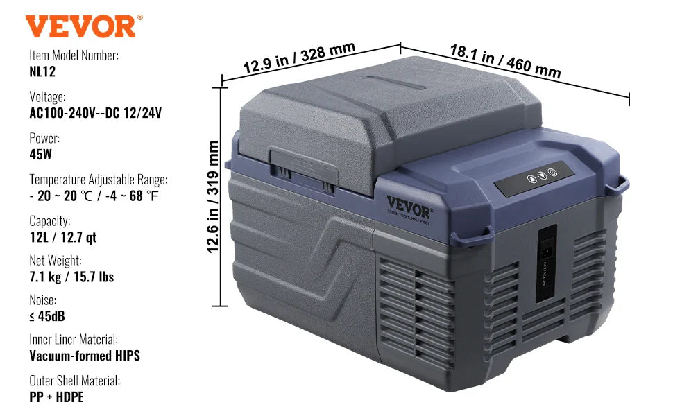 SucceBuy Portable Car Refrigerator — 8L–75L Single & Dual Zone Fridge with Bluetooth Temperature Control for Camping & RV