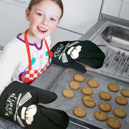 Custom Cartoon Microwave Oven Mitts & Potholder – Heat-Resistant Kitchen Gloves for BBQ, Baking & Cooking
