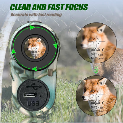 REVASRI Hunting Laser Rangefinder – 1000 Yards, Rechargeable Battery, Target Acquisition Tech